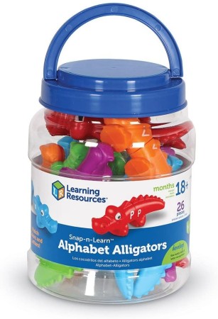 ชุดจระเข้น้อยจับคู่อักษรภาษาอังกฤษ Learning Resources, Snap-n-Learn™ Alphabet Alligators