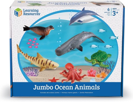 ชุดสัตว์ทะเลจัมโบ้ 6 ชิ้น Learning Resources, Jumbo Ocean Animals