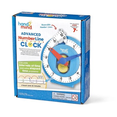 นาฬิกาแบบก้าวหน้าชนิดแถบตัวเลข Hand2mind, Advanced NumberLine Clock - Single
