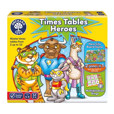 บอร์ดเกมส์เด็ก Orchard Toys, Time Tables Heros