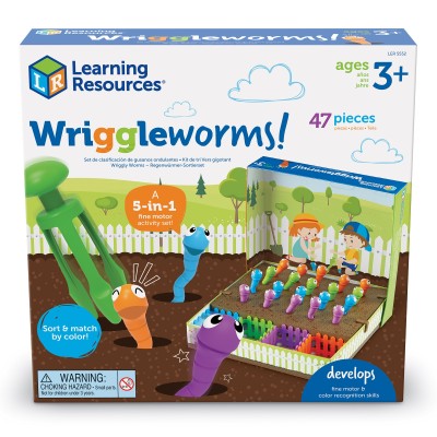 ชุดหนอนขยุกขยิก! ฝึกกล้ามเนื้อมัดเล็ก Learning Resources, Wriggleworms! Fine Motor Activity Set