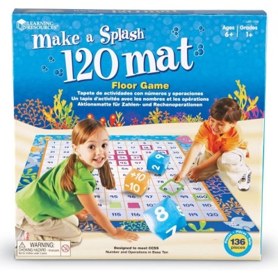 ชุดเม็คอะสแปลช / เกมส์แผ่นปูพื้น 120 Learning Resources, Make a Splash 120 Mat Floor Game