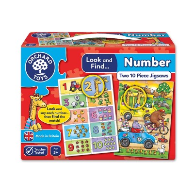 จิ๊กซอว์ Orchard Toys, LOOK & FIND PUZZLES - NUMBER