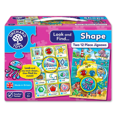 จิ๊กซอว์ Orchard Toys, Look & Find Puzzles - Shape Jigsaw