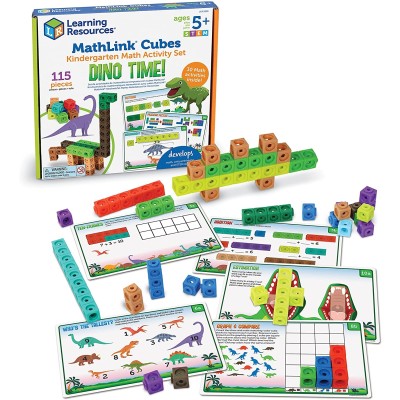 Learning Resources, MathLink Cubes Kindergarten Math Activity Set: Dino Time!