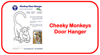 Cheeky Monkeys Door Hanger