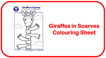 Giraffes in Scarves Colouring Sheet