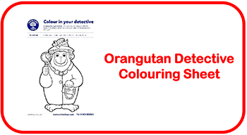 Orangutan Detective Colouring Sheet