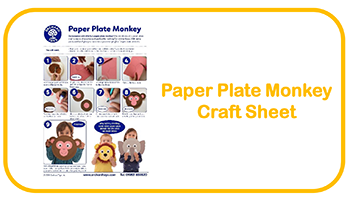 Paper Plate Monkey Craft Sheet