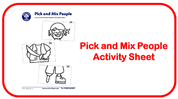 Pick and Mix People Activity Sheet