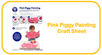 Pink Piggy Painting Craft Sheet