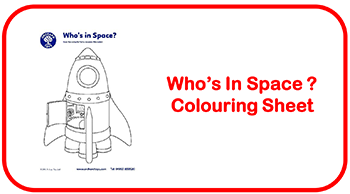 Who’s In Space ? Colouring Sheet