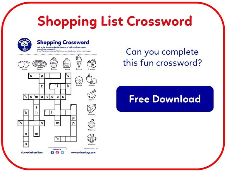 Shopping List Crossword